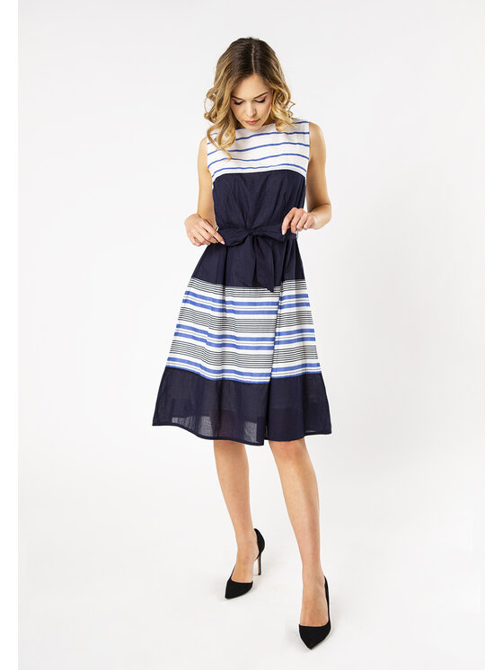 QUIOSQUE Sukienka codzienna, rozmiar 44, Granatowa, ANKLE DRESS