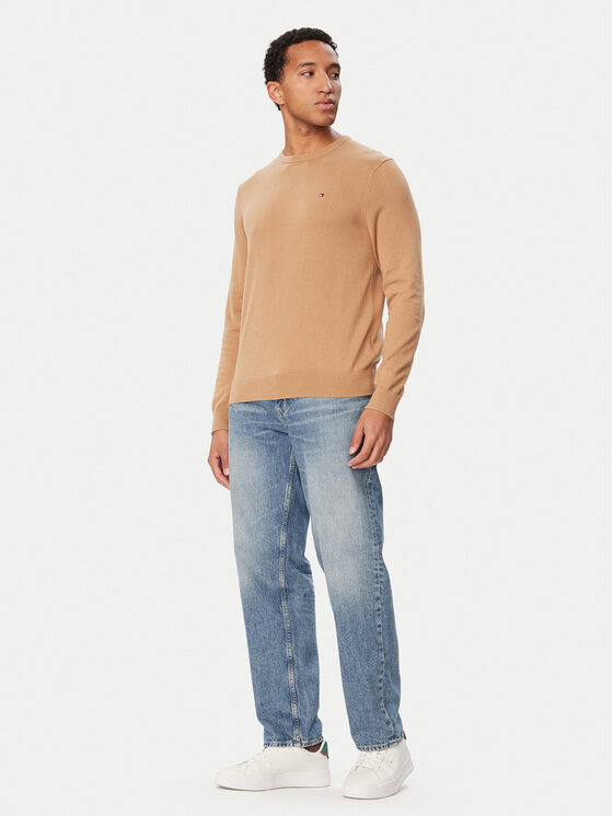 Tommy Hilfiger Tommy Hilfiger Svetr Essential Ssnl MW0MW39999 Béžová Regular Fit