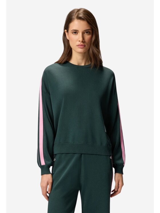 PINKO PINKO Felpa Back emporio maglia piquet effetto felpa tecnico Verde Regular Fit