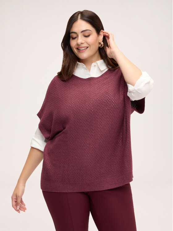 Fiorella Rubino Fiorella Rubino Sweter M392E002449N036 Bordowy Regular Fit