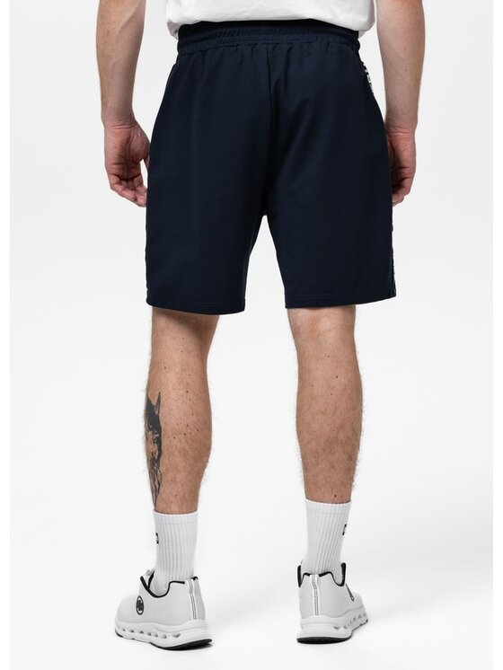 PITBULL PITBULL Szorty sportowe TAPE PARKER Granatowy Regular Fit