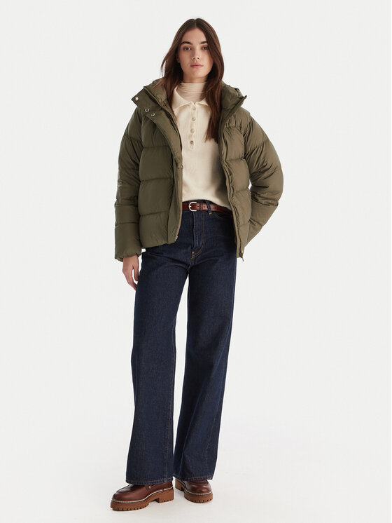 Tommy Hilfiger Tommy Hilfiger Pūkinė striukė WW0WW45739 Žalia Regular Fit