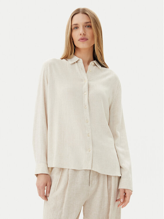 ONLY ONLY Cămașă Siesta 15347208 Bej Oversize