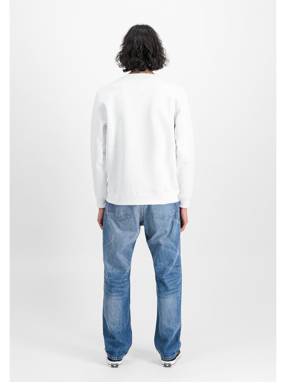 Alpha Industries Alpha Industries Mikina Basic Small Logo Sweatshirt Biela Regular Fit