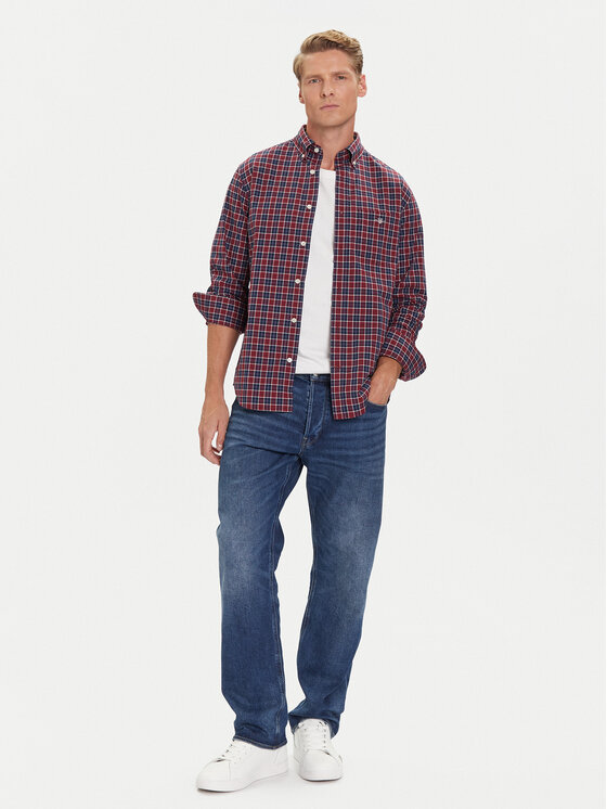 Gant Gant Košeľa 3250213 Bordová Regular Fit