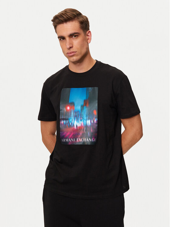 Armani Exchange Tričko XM000058 AF10356 UC001 Čierna Regular Fit