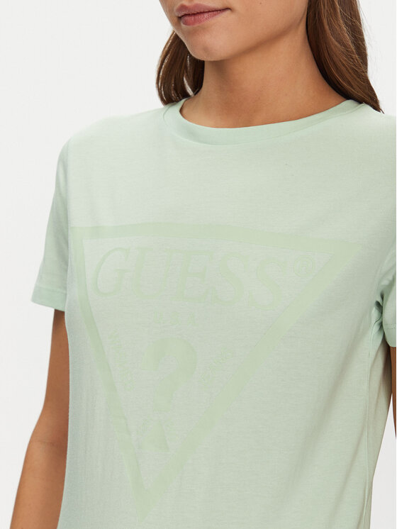 Guess Guess T-Shirt V2YI07 K8HM0 Zielony Regular Fit