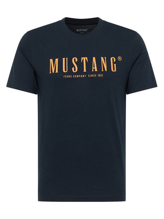 Mustang Mustang T-Shirt Austin 1016853 Granatowy Regular Fit