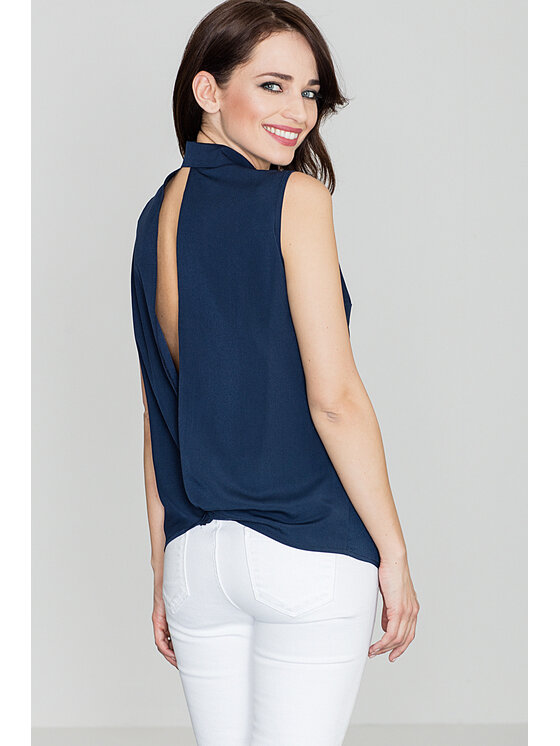 Lenitif Lenitif Blusa K363 Blu scuro Regular Fit