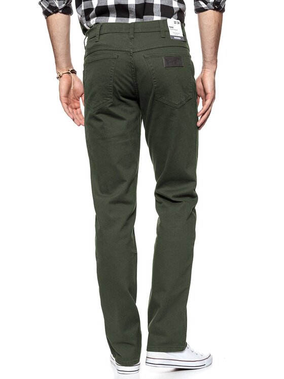 Wrangler Wrangler Pantaloni di tessuto TEXAS Verde Straight Fit