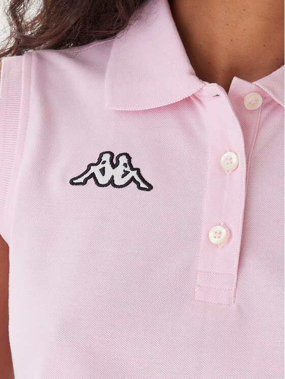 Kappa Kappa Поло Logo Tennis 302LR20 Рожевий Slim Fit