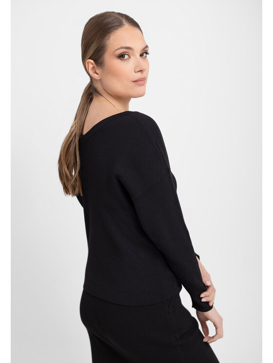 Volcano Volcano Sukienka codzienna S-TIKA Czarny Regular Fit