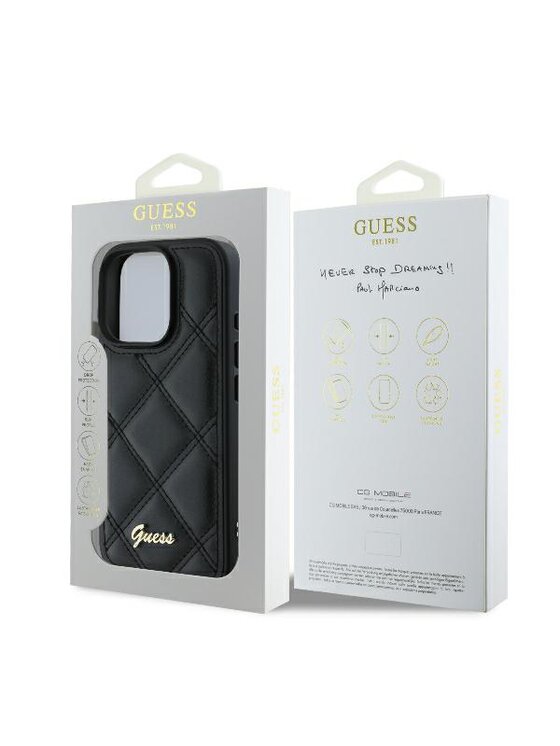 Guess Guess Etui na telefon iPhone 16 Pro Max Czarny