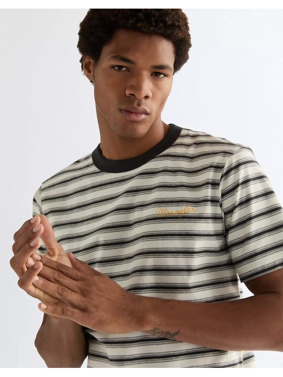 Wrangler Wrangler T-Shirt STRIPE TEE Kolorowy Regular Fit