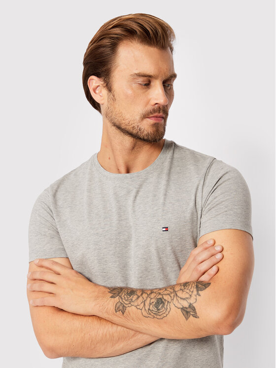Tommy Hilfiger Tommy Hilfiger T-shirt Core Stretch MW0MW27539 Siva Slim Fit