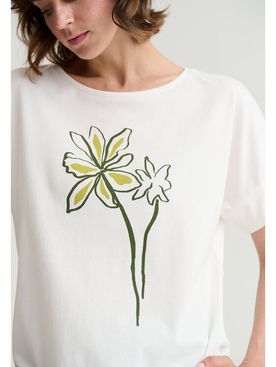 TATUUM TATUUM T-Shirt MONKI 2 Kremowy Classic Fit