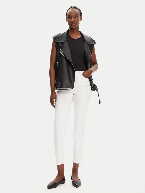 Olsen Olsen Jeansy 14002416 Bílá Slim Fit