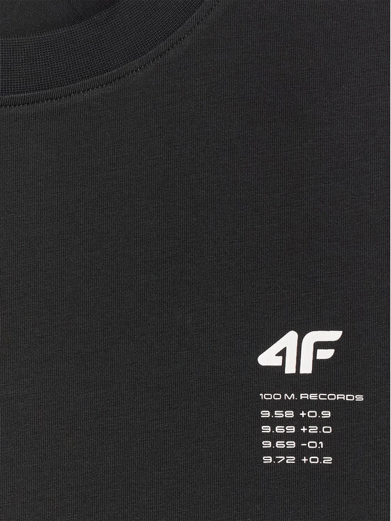 4F 4F T-Shirt COMMERCIAL 3 Czarny Regular Fit