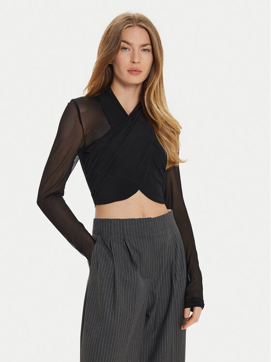 BARDOT BARDOT Μπλουζάκι Aliyah 55001TB2 Μαύρο Slim Fit