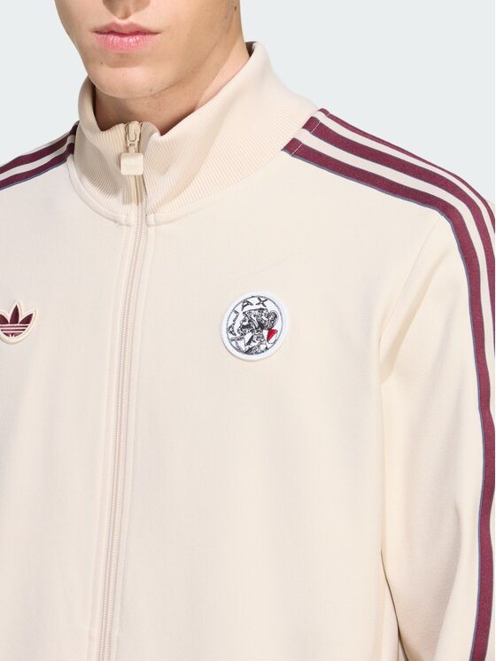 adidas adidas Kurtka wielofunkcyjna Ajax Amsterdam Terrace Icons Beżowy Slim Fit