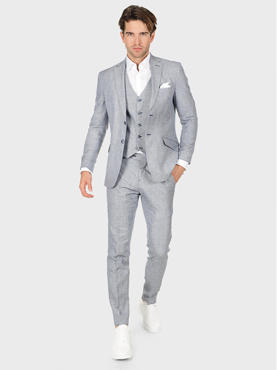 Evenemen Evenemen Marynarka OVO BLUE Szary Slim Fit