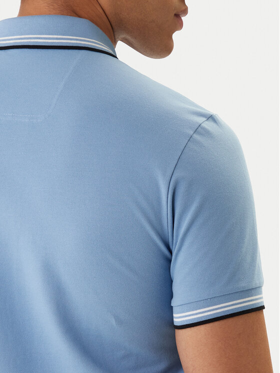 BOSS BOSS Tricou polo Paul 50506193 Albastru celest Slim Fit