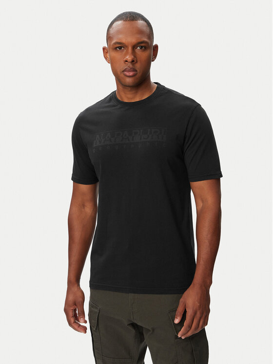 Napapijri Tricou S-Bollo SS 3 NP0A8BAF Negru Regular Fit