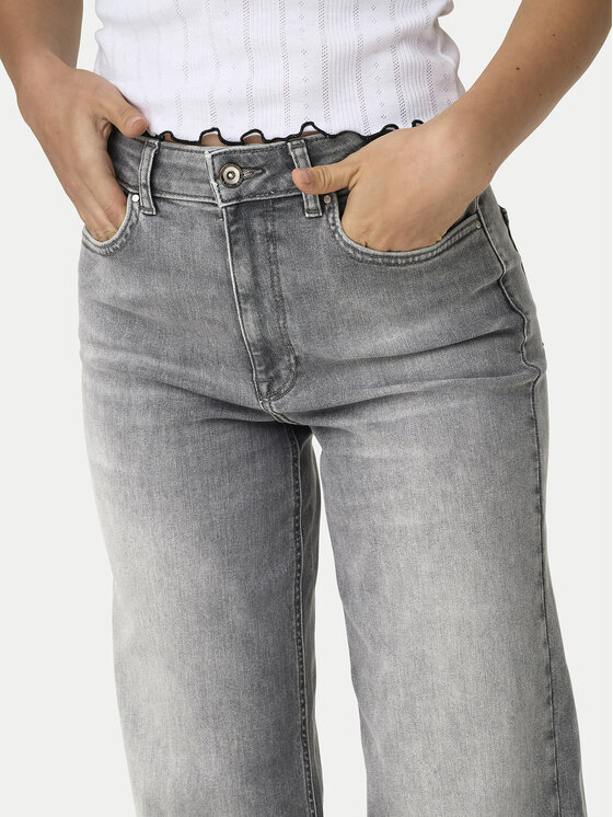 ONLY ONLY Jeansy Madison 15299800 Szary Wide Leg