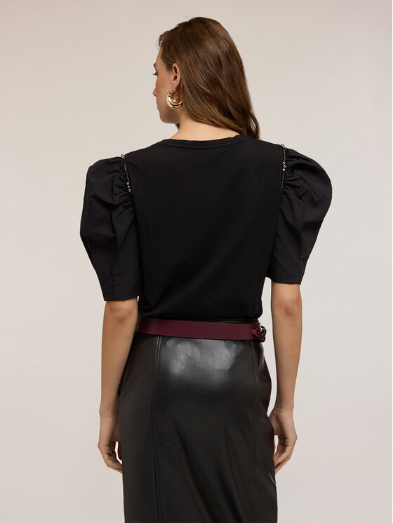 Motivi Motivi T-shirt G020W003510N033 Nero Regular Fit