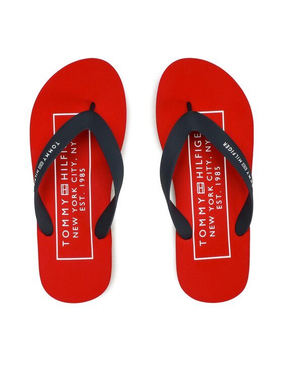 Tommy Hilfiger Čības uz pirksta Rubber Hilfiger Beach Sandal FM0FM04468 Tumši zils