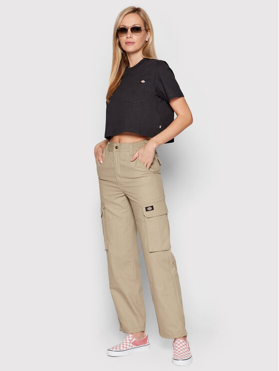 Dickies Dickies Pantaloni di tessuto Hooper Bay DK0A4XDIKHK Beige Regular Fit