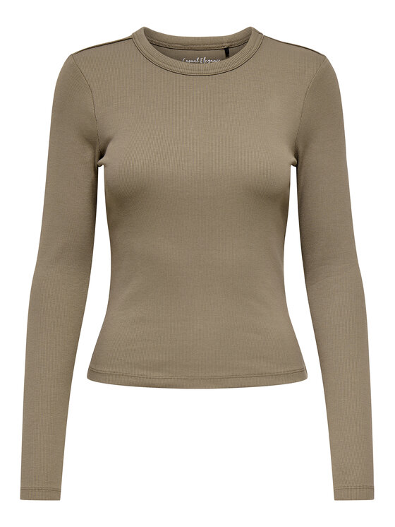 ONLY ONLY Μπλουζάκι Val 15371305 Καφέ Regular Fit