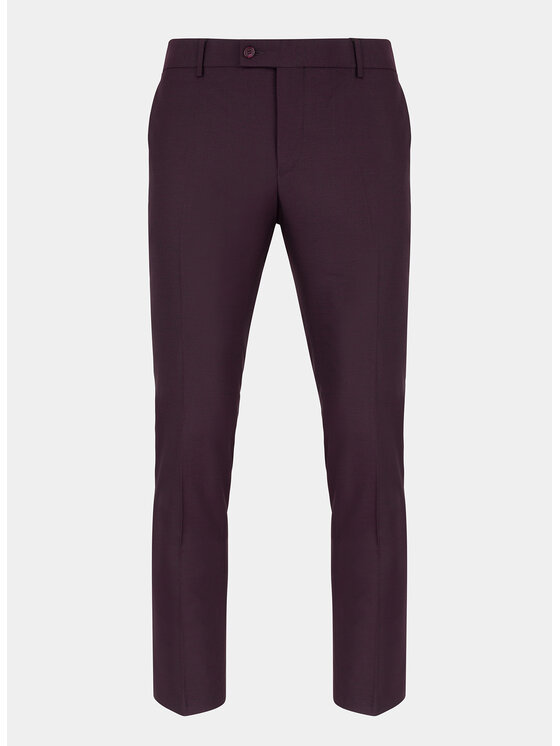 Pako Lorente Pako Lorente Spodnie garniturowe P21WF-6G-065 Bordowy Slim Fit