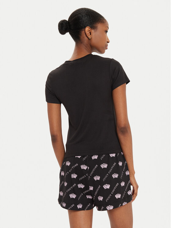 Juicy Couture Juicy Couture Pidžama Binky & Buzz JCLPJ224511 Crna Relaxed Fit