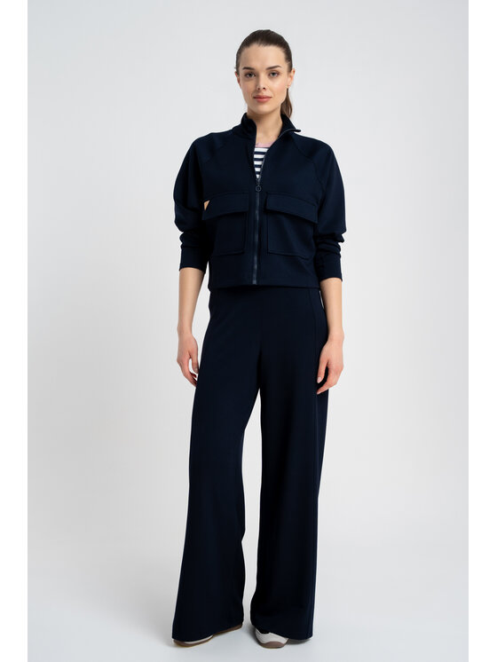 CLICK CLICK Spodnie materiałowe 30-332 Granatowy Relaxed Fit
