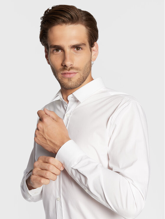 HUGO Hugo Košile Elisha02 50479396 Bílá Extra Slim Fit