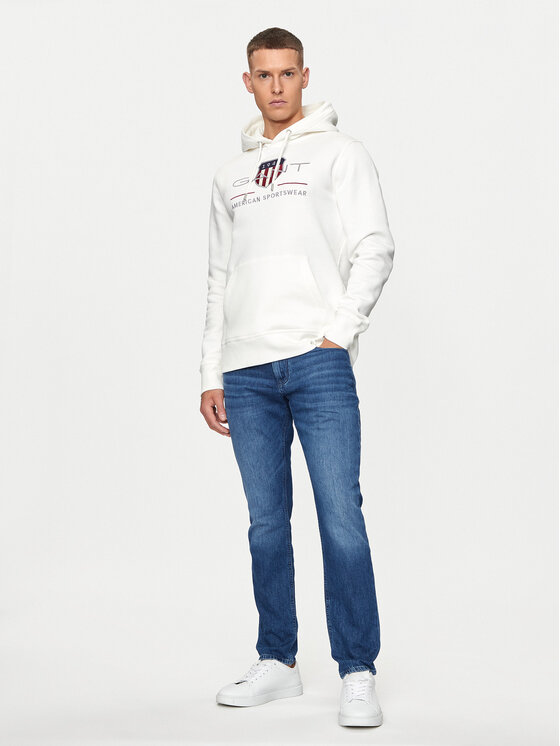Gant Gant Bluză Archive Shield 2047082 Écru Regular Fit