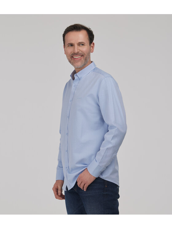 Lee Cooper Lee Cooper Koszula jeansowa LUCA Niebieski Comfort Fit