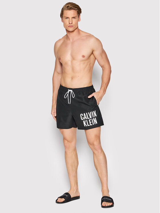 Calvin Klein Swimwear Calvin Klein Swimwear Плувни шорти Medium KM0KM00739 Черен Regular Fit