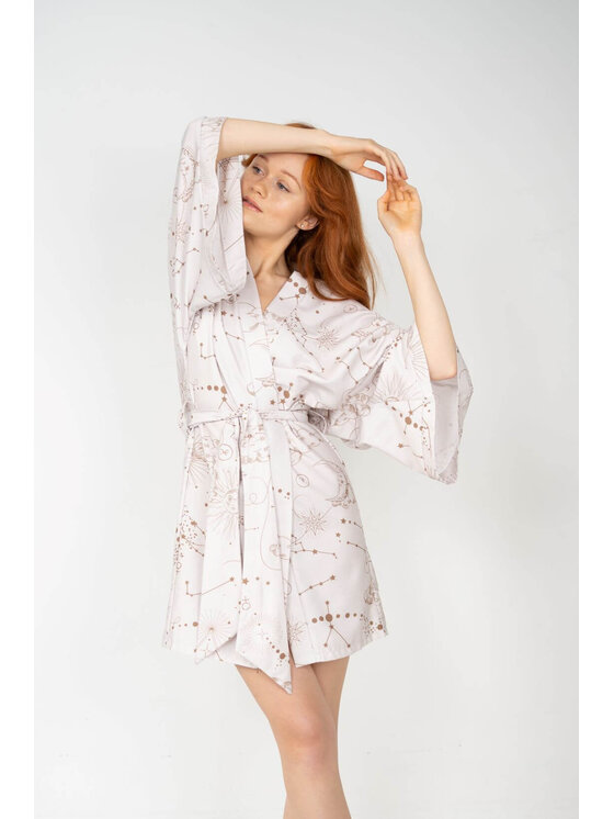 White pocket White pocket Kimono kimono Fioletowy