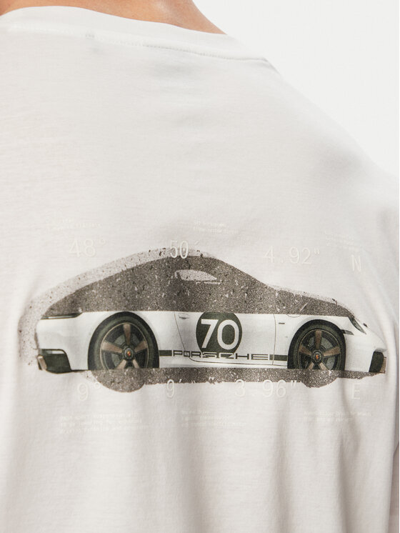 BOSS BOSS T-shirt TS_PS Spirit70 Car 50561856 Bijela Regular Fit