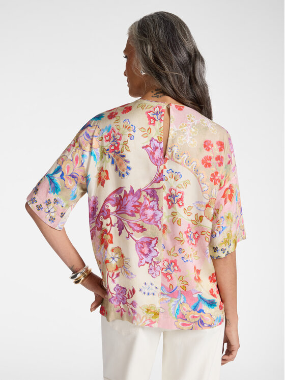 Elena Mirò Elena Mirò Bluzka 2160Z100042N041 Czerwony Boxy Fit