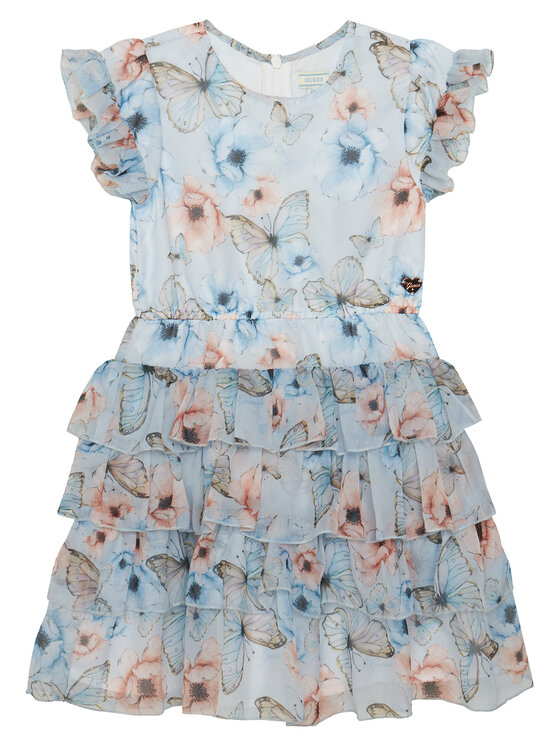 Guess Guess Rochie elegantă K6RK06 WA2T0 Albastru Regular Fit