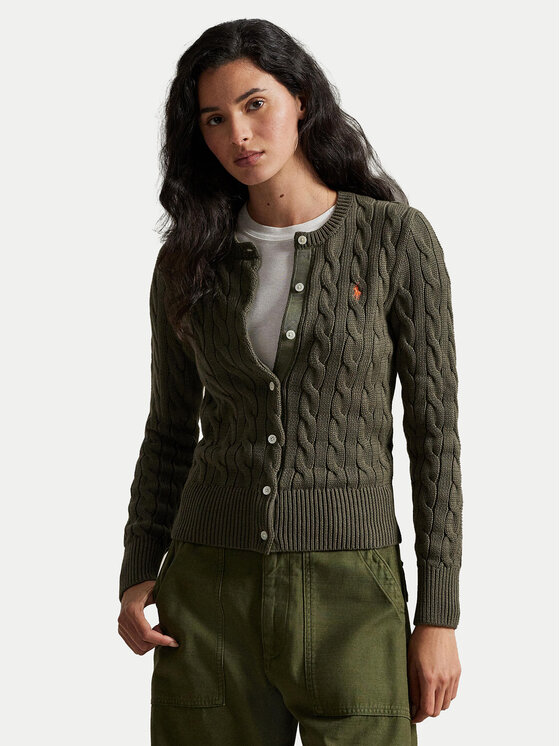 Polo Ralph Lauren Polo Ralph Lauren Kardiganas 211971868500 Žalia Slim Fit