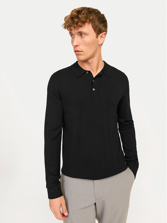 Jack&Jones Jack&Jones Polo William 12259650 Μαύρο Regular Fit