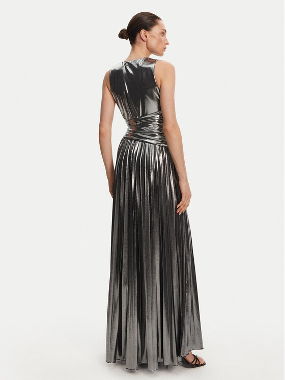 Fracomina Fracomina Abendkleid FQ25SD3004W798L9 Silberfarben Regular Fit