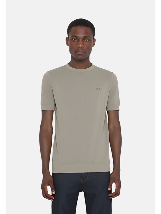 SUN68 SUN68 T-Shirt q-roa-35788 Beżowy Regular Fit