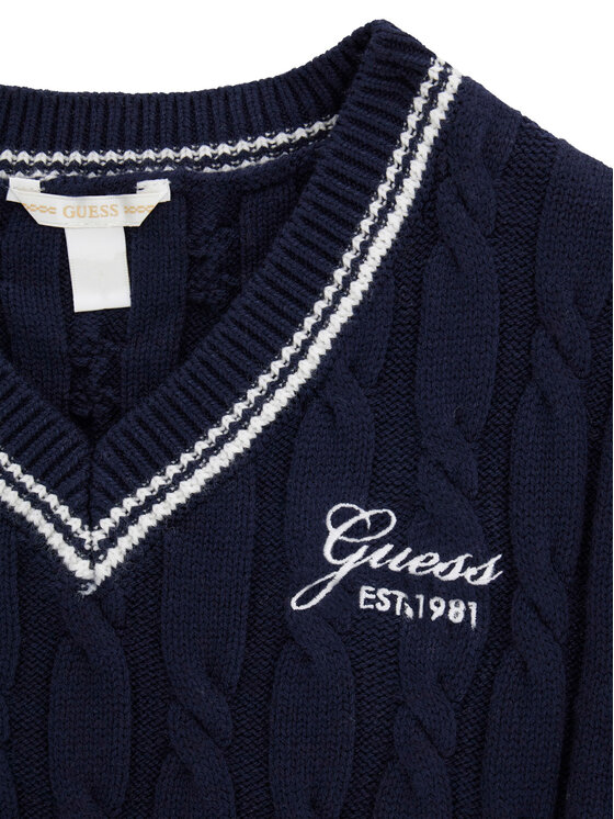 Guess Guess Sweter J6YR05 Z0835 Granatowy Regular Fit