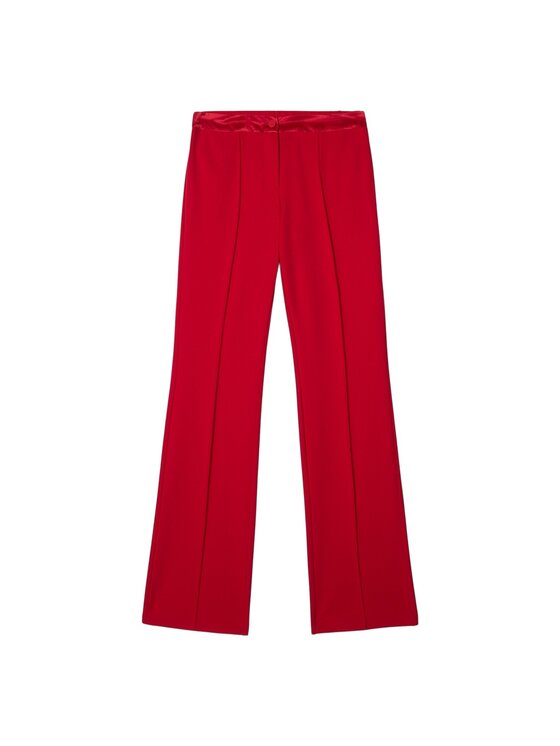 Oltre Oltre Pantaloni di tessuto P088R008734N016 Rosso Flare Fit