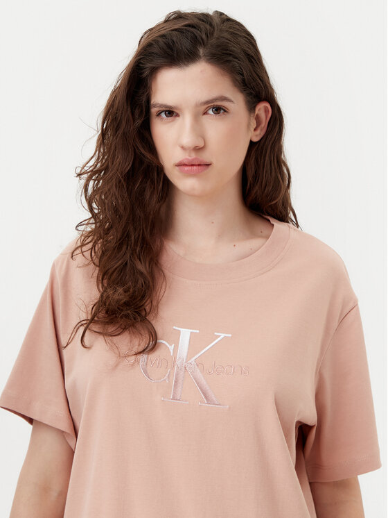 Calvin Klein Jeans Calvin Klein Jeans T-Shirt Monologo J20J224798 Pomarańczowy Relaxed Fit